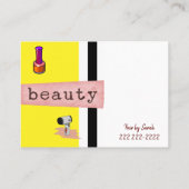 Visitenkarten, Schönheitssalon Visitenkarte (Rückseite)