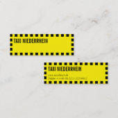Visitenkarten schwarz gelb taxi mini visitenkarte (Vorne/Hinten)
