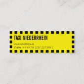 Visitenkarten schwarz gelb taxi mini visitenkarte (Rückseite)