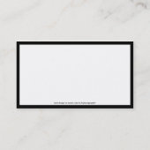 Visitenkarten - schwarzer Bilderrahmen (weiße Visitenkarte (Rückseite)