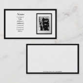 Visitenkarten - schwarzer Bilderrahmen (weiße Visitenkarte (Vorne/Hinten)