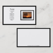 Visitenkarten - schwarzer Bilderrahmen (weiße Visitenkarte (Vorne/Hinten)