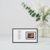 Visitenkarten - schwarzer Bilderrahmen (weiße Visitenkarte (Stehend Vorderseite)