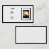 Visitenkarten - schwarzer Bilderrahmen (weiße Visitenkarte (Vorne/Hinten)