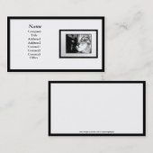 Visitenkarten - schwarzer Bilderrahmen (weiße Visitenkarte (Vorne/Hinten)