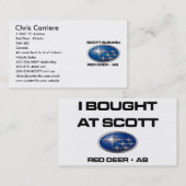 VISITENKARTEN SCOTTS SUBARU VISITENKARTE (Vorne/Hinten)