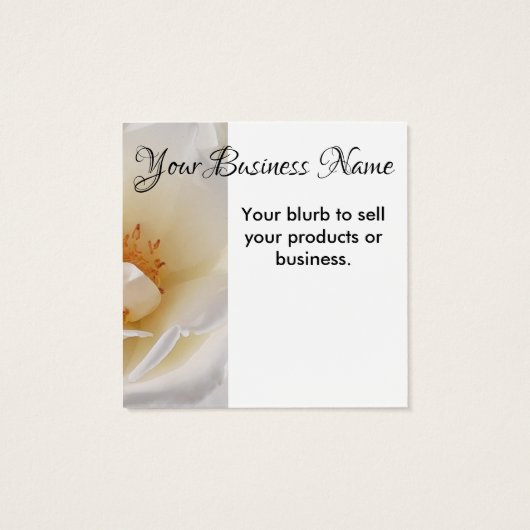 Visitenkarten - Selbstständige Werbeaktion (Rückseite)