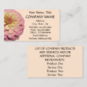 Visitenkarten - Sherbet Zinnia Visitenkarte (Vorne/Hinten)