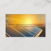 Visitenkarten - Solar Sales Consultant Terminkarte (Rückseite)