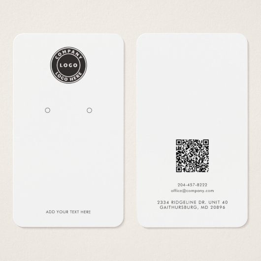 Visitenkarten-Speicherkarte für den QR-Code (Vorne & Hinten)