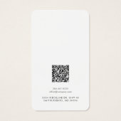 Visitenkarten-Speicherkarte für den QR-Code (Rückseite)
