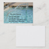 Visitenkarten Spritzen des blauen Wassers des Visitenkarte (Vorne/Hinten)