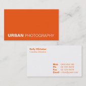 Visitenkarten > städtische Fotografie [orange] Visitenkarte (Vorne/Hinten)