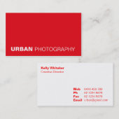 Visitenkarten > städtische Fotografie [rot] Visitenkarte (Vorne/Hinten)