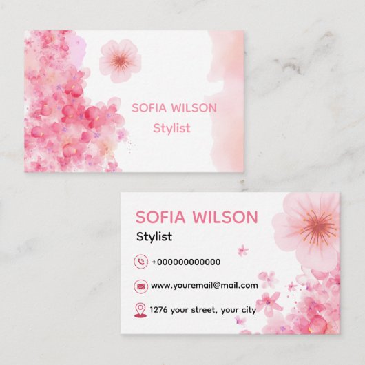 Visitenkarten Standard: 8,5 cm x 5,5 cm Visitenkarte (Vorne/Hinten)