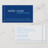 Visitenkarten > Sternmoda [Marine+Blau] Visitenkarte (Vorne/Hinten)