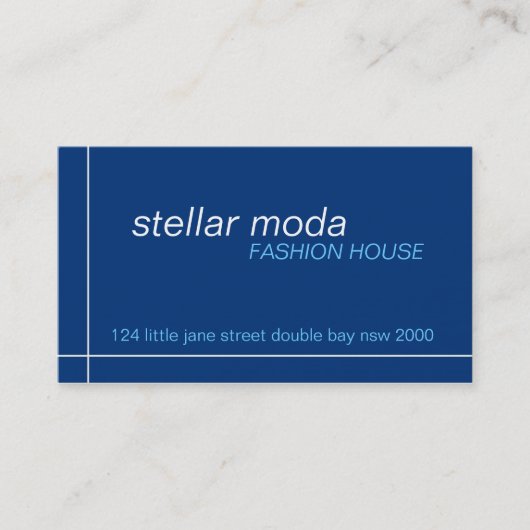 Visitenkarten > Sternmoda [Marine+Blau] Visitenkarte (Vorderseite)