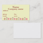 Visitenkarten steuert Schablone automatisch an Visitenkarte (Vorne/Hinten)