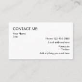 Visitenkarten Telefonnummerkarte (Vorderseite)