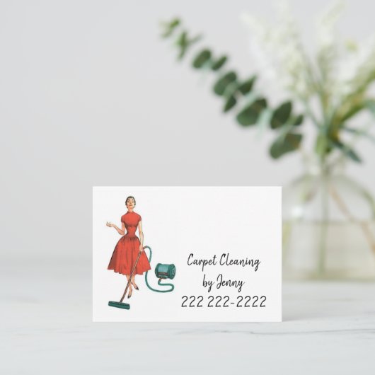 Visitenkarten, Teppichreinigung Visitenkarte (Stehend Vorderseite)