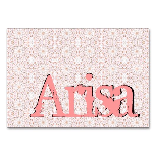 Visitenkarten Tischnummer (Vorderseite)