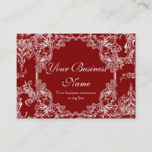 Visitenkarten - Toile Damast-Strudel-Blumenbarock Visitenkarte