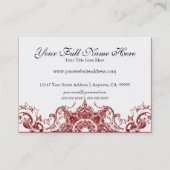 Visitenkarten - Toile Damast-Strudel-Blumenbarock Visitenkarte (Rückseite)