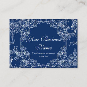 Visitenkarten - Toile Damast-Strudel-Blumenbarock Visitenkarte
