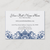 Visitenkarten - Toile Damast-Strudel-Blumenbarock Visitenkarte (Rückseite)