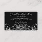 Visitenkarten - Toile Damast-Strudel-Blumenbarock Visitenkarte (Rückseite)