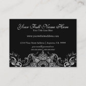 Visitenkarten - Toile Damast-Strudel-Blumenbarock Visitenkarte (Rückseite)