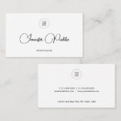 Visitenkarten Typografie Moderne Minimalistische Visitenkarte (Vorne/Hinten)