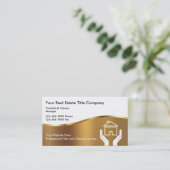 Visitenkarten Upscale Title Company Visitenkarte (Stehend Vorderseite)