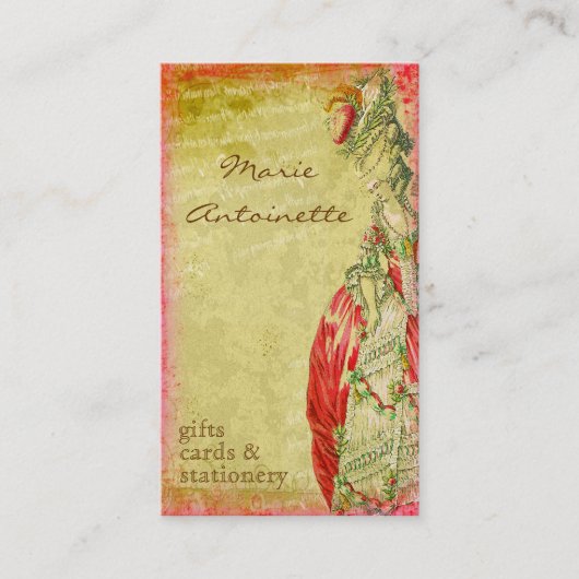 Visitenkarten Versailles Marie Antoinette Visitenkarte (Vorderseite)