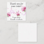 Visitenkarten Vielen Dank für Ihre Bestellung Quadratische Visitenkarte (Vorne/Hinten)