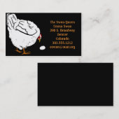 Visitenkarten Viktorianisches Hähnchen und Ei aus  Visitenkarte (Vorne/Hinten)