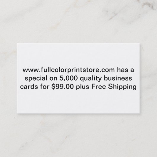 Visitenkarten Visitenkarte (Vorderseite)