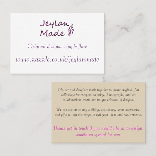 Visitenkarten Visitenkarte (Vorne/Hinten)