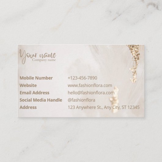 Visitenkarten Visitenkarte (Rückseite)