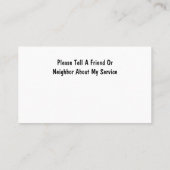 Visitenkarten Visitenkarte (Rückseite)