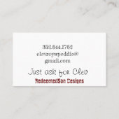 Visitenkarten Visitenkarte (Rückseite)