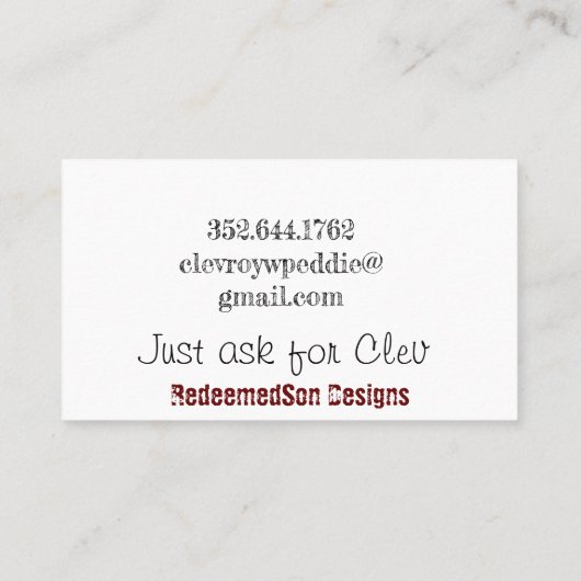 Visitenkarten Visitenkarte (Rückseite)