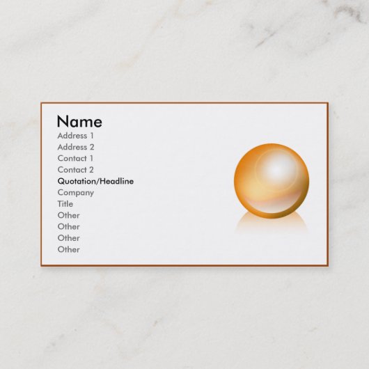 Visitenkarten Visitenkarte (Vorderseite)