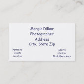 Visitenkarten Visitenkarte (Rückseite)