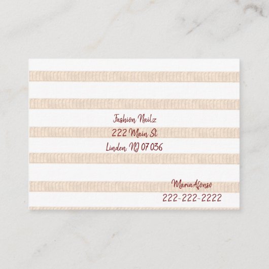 Visitenkarten, Visitenkarten Visitenkarte (Rückseite)