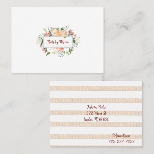 Visitenkarten, Visitenkarten Visitenkarte (Vorne/Hinten)