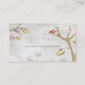 Visitenkarten Vögel in einem Baum Visitenkarte (Rückseite)