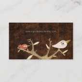 Visitenkarten Vögel in einem Baum Visitenkarte (Rückseite)