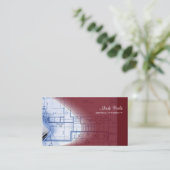 Visitenkarten von Crimson Red Architecture Visitenkarte (Stehend Vorderseite)