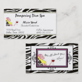 Visitenkarten von Facialist/Esthetician Diva Visitenkarte (Vorne/Hinten)